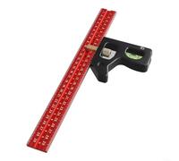 Snowchecking Combination Square 400-600mm, Carbon Steel & Aluminum Alloy, 300mm Angle Ruler Square with Bubble Level