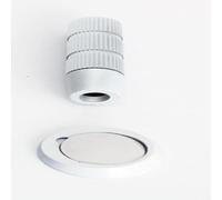 snowchecking Concealed Door Stopper,Floor Magnet,Doorstop,Minimalist Door Holder with Strong Windproof Force,No-Drill Screw-Free Installation,45cm Low Profile,Zinc(Elegant White)
