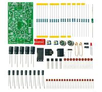 Snowchecking DIY FM Stereo Transmitter Board Kit Featuring High-Fidelity PLL and Integrated Microphone Amplifiers,for Wireless Audio Systems, Green 76x47mm