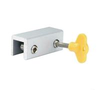snowchecking Door Window Lock, Casement Restrictor, Security Limit Stop, Prevent Falls for Kids, Enable Safe Air Flow, 60x25x25mm Aluminum Alloy, Tool-Free Install
