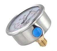 snowchecking Dual Scale Pressure Gauge 0 100 BarPSI with 60mm Dial Glycerine Filled for Precise Industrial and Hydraulic System Monitoring (0-25 Bar)