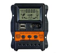 snowchecking Dual USB Solar Charge Controller 12V/24V For PWM Regulator with LCD Display, 10A/20A Auto For Adapt for Home Off-Grid Panel Battery System(20A)