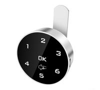 snowchecking Electronic Door Lock for Bathroom Cabinet with ID Induction and Keypad, 4-16 Digit Password, IC Card Un lock, USB Charging, Black(30mm)