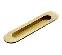 Snowchecking Embedded Invisible Door Pull Solid Brass Ergonomic Copper Handle for Sliding Cabinet and Closet Doors, Black Brass(A)