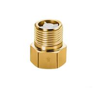 Snowchecking G1/2 Stainless Steel One Way Check Valve For Bathroom Water System, Internal Flow External Thread Design, 10 Pieces(Brass)