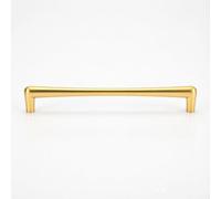 Snowchecking Gold Cabinet Handles, Kitchen Cabinet Pulls, Brushed Brass Drawer Handles For Kitchen Cabinets And Bathroom Vanities, 96/128/192 Mm Zinc Alloy, Easy Screw(192mm Hole Spacing)