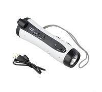 Snowchecking Hand Crank Radio,with Flashlight and Phone Charger, Portable FM Survival Kit, ABS Solar Power Generator,for Camping Hiking Outdoor, Green(White)