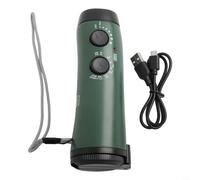 Snowchecking Hand Crank Radio,with Flashlight and Phone Charger, Portable FM Survival Kit, ABS Solar Power Generator,for Camping Hiking Outdoor, Green(green)