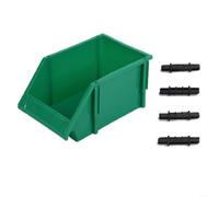 snowchecking Heavy Duty Plastic Storage Box For Workshop Organization And Screw Parts Sorting With Acid Resistant Design For Industrial Shelving Systems(green)