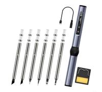 Snowchecking HS-01 Soldering Iron Station PD 65W Digital Temperature Control Iron Kit with LCD Display Type-C Port(Blue 6-pin)