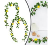 snowchecking Lifelike Artificial Lemon Vine 200cm Green Plant for Decorating for WINDOWS and Air Ducts (A)