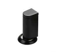 snowchecking Magnetic Door Stopper, Concealed Door Stop, Floor Standing Doorstop, Heavy Duty Windproof Holder for Home Office, Retractable Magnet Design, No-Drill(matte black)