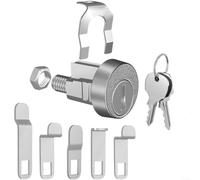 snowchecking Mailbox Lock, Zinc Alloy Lock, C9100 Replacement, Weatherproof Security for Outdoor Use, Quick 5-Minute Install, 5-Pin Tumbler Mechanism, Silver Finish,(A)