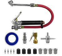 Snowchecking Mechanical Tire Pressure Gauge 10-120 PSI With Dual Head Design Air Compressor Attachment For Vehicle Maintenance(17PCS)