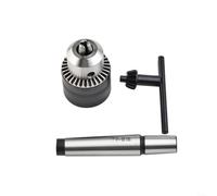 Snowchecking Mini Metal Lathe Tailstock Drill Chuck MT2 for MORSE Taper Arbor 5/64"-1/2" Capacity For 7"x10" Precision Lathe Drilling Applications