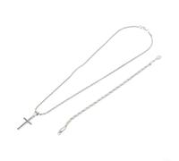 snowchecking Modular Dark Geometry Jewelry Set 45cm Chain | 3-piece modular set, arrow pendant, etched chain, magnetic clasp, matte black finish