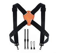 snowchecking Optics Binocular Harness Strap Adjustable Length Secure Hook Adjustable Cowhide Leather Elastic Design Secure Hook
