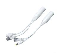 snowchecking Passive for poe Splitter Adapter Cable 12V Power Supply Module For IP Camera And Network Devices Waterproof Construction Easy Installation 1 Pair