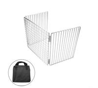 Snowchecking Portable Stainless Steel Bbq Grill Mesh, Foldable BBQ Grate, Stainless Steel Mesh Barbecue Grid For Outdoor Cooking With Carry Bag