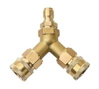 snowchecking Pressure Washer Splitter Coupler Brass 3 Way Tee Connector 5000PSI 38 Quick Connect for Dual Machine Use Separates Water Flow for Double Cleaning Suitable for High Pressure