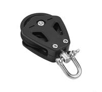 snowchecking Single Pulley Block, Single Swivel Sailing Block Rotating Sheave 460Kg Working Load 10Mm Line Capacity Marine Rigging Accessory