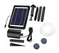 Snowchecking Solar Powered Air Pump 6V 3W Solar Fish Pond Aerator Outdoor Water Feature Oxygen Pump For Garden Pool Aquarium