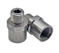 Snowchecking Stainless Steel Bicycle Pedal Adapters 9/16 Inch To 1/2 Inch Converter Extender For Cranks Cycling Components