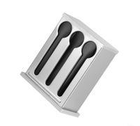 snowchecking Stainless Steel Cutlery Organizer with Visible Spoon Slots, 3/4/5 Grid Utensil Dispenser,for Kitchen Restaurant Commercial Use(3-slot)