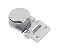 Snowchecking Stand Wear And Tear Zinc Alloy Frameless Glass Door Hinge With 180° Rotation Modern Style For Residential Or Commercial Use(A)