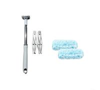snowchecking Telescopic Cobweb Duster with Extension Pole, Bendable Microfiber Ceiling Fan Cleaner, Washable High Reach Dusting Kit for Home(A)