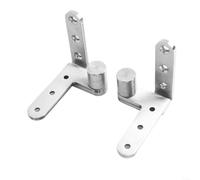 snowchecking Thickened Stainless Steel Floor Pivot Hinge, Invisible Revolving Door Hinge, Heavy Duty Concealed Hardware for Wooden Doors, Silent Operation, No Left/Right(Silver 5MM)