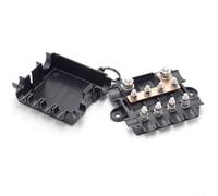 snowchecking Vehicle Audio Fuse Holder With Bolt Type Fuse Connection And Multi Output 1x4 And 2x4 Options For Overload Protection In Car Audio Systems(4AFS+1ANM)