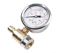 Snowchecking Water Pressure Gauge, 3/8-inch Quick Insertion Shockproof Pressure Resistant 5000PSI For Power Washer