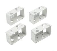 snowchecking White Metal Venetian Blind Brackets 4 Pack Top Fixing Mounts For Standard For Windows Compact 2.5 Inch Size