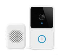 snowchecking WiFi Video Doorbell M6 with HD Night Visions and Two-Way Audio for Home Security, Compact Wireless Design in ABS Material(White)