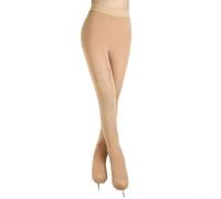 Snowchecking Women's Figure Skating Leggings, High-Elastic Waterproof Training Pants,with Breathable Fabric,for Ice Rink Practice and Competition, Flesh-Colored(XL)
