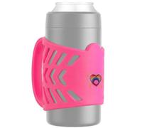 SnowCow Silicone Handle Compatible with Frost Buddy Can Cooler, Non-Slip Travel Mug Grip with Protective Sleeve, Cup Holder for Outdoor Activities (Hot Pink)