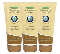 Snowden Glucosamine Gold Gel 200ml x 3 - Muscle and Joint Pain Relief - High Strength Natural Ingredients, Glucosamine, Horse Chestnut, Indian Frankincense - Ultra Non-Sticky Muscle Rub Treatment