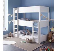 Snowdon - Kids Triple Sleeper Bunk Bed - White - Wood - 3ft - Happy Beds