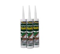 Snowdon Timber Everbuild Instant Nails White Solvent Free Adhesive 290Ml 3 Pack