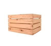 SNOWDON Timber Natural Wooden Storage Crate (L) 50cm (W) 40cm (H) 30cm