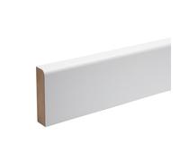 Snowdon Timber, Primed MDF Round Skirting Board, 4 Pack, (L) 2.4m (W) 69mm (T) 14.5mm, Home and Interior Trims