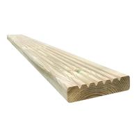Snowdon Timber Treated Decking Board | 5 Pack | 28 x 120 x 2400mm | Pressure Treated Timber for Garden, DIY & Landscaping