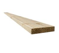 Snowdon Timber Treated Decking Board (T) 25mm (W) 120mm (L) 2.4M - Pack Of 25