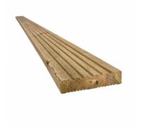 Snowdon Timber Treated Reject Dual Sided Decking Board (T) 24mm (W) 120mm (L) 2.4m - Pack of 10