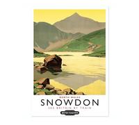 Snowdon, Wales Print, British Railways Poster, Vintage UK Wall Art, Framed Retro Decor, Gift Idea, Archival Matte, A4 (Print Only) - 29.7x21cm