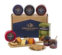 Snowdonia Cheese Company | Cheese, Chutney and Cracker Gift Box | 4 Luxury Welsh Cheeses, 2 Artisan Chutneys and Wholemeal & Extra Virgin Olive Oil Crackers