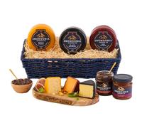 Snowdonia Cheese Company | Classic Cheese Gift Basket | 3 Luxury Welsh Cheeses and 2 Artisan Chutneys