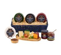 Snowdonia Cheese Company | Gourmet Cheese Gift Basket | 4 Luxury Welsh Cheeses and 2 Artisan Chutneys
