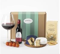 Snowdonia Cheese & Wine Hamper - Black Bomber & Green Thunder Extra Mature Cheddar - Three Mills Fruity Red Wine ABV 5% and Sea Salt Wafers - Hamper Exclusive To Burmont's